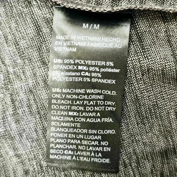 White House Black Market Charcoal Leaf Print Blouse - Picture 8 of 8